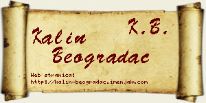 Kalin Beogradac vizit kartica
